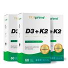 Kit 3 Vitamina D3 com K2 60 Cápsulas Fitoprime