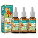 Kit 3 Vitaminas C D e Zinco Imunitrix Kids Gotas Sabor Morango 30ml Flora Nativa