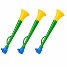 Kit 3 Vuvuzelas Corneta Grande 41,5cm Torcedor Brasil Líder