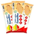 Kit 3 Wafer Sabor Baunilha Lowçucar Zero Lactose Diet 115g