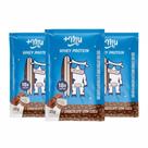 Kit 3 whey protein concentrado sache chocolate c coco 20g de proteina 37g +mu
