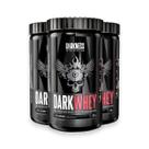 Kit 3 Whey Protein DarkWhey 100% Darkness Morango 900g