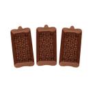Kit 3 x Formas Silicone Barra Chocolate Aerado De 100 Gramas