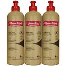 Kit 3 Yamasterol Argan Creme Multifuncional Capilar Todos Tipos De Cabelo Hidratação Yama 320ml