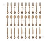 Kit 30 Apliques Talher Garfo/faca/colher Mdf - 7cm X 2cm