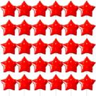 Kit 30 Balões Metalizado Estrela Vermelho 20cm C Canudo 15cm