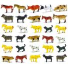 Kit 30 Bichos Fazenda Vaca Boi Porco Cavalo Touro Bode Cão