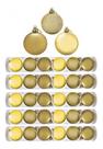 Kit 30 Bolas De Natal 8cm Mista Gliter, Fosco e Brilho Dourado - Master Christmas Kit 30 Bolas De Natal 8cm Mista Gliter, Fosco e Brilho Dourado - Master Christmas