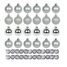 Kit 30 Bolas De Natal Mista 3cm Prata Decoração Árvore
