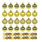Kit 30 Bolas De Natal Mista 4cm Dourada Decoração Árvore