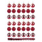 Kit 30 Bolas De Natal Mista 4cm Vinho Decoração Árvore Kit 30 Bolas De Natal Mista 4cm Vinho Decoração Árvore