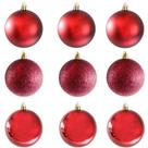 Kit 30 Bolas De Natal Mista Vinho Lisa Glitter Fosca 3cm Decoração Árvore