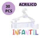 KIT 30 Cabide Infantil Titureiro De Luxo Executivo Reforçado Organizar Roupas Closet -ACRILICO