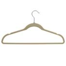 Kit 30 Cabides 45cm Veludo bege Slim Antideslizante Roupa