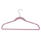 Kit 30 Cabides 45cm Veludo Rosa Slim Antideslizante Roupa