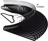 Kit 30 Cabides De Veludo Slim Ultra Finos Antideslizante