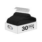 Kit 30 Cabides De Veludo Slim Ultra Finos Antideslizantes Preto