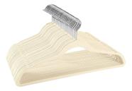 Kit 30 Cabides de Veludo Ultra Fino Antideslizante Bege e Preto Adulto Kit 30 Cabides de Veludo Ultra Fino Antideslizante Bege e Preto Adulto