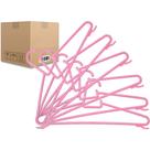 Kit 30 Cabides Roupa Infantil Modelo Fixo Bola Rosa 8mm