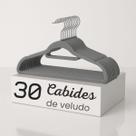 Kit 30 Cabides Veludo para Roupas Antideslizante Giratório