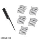 Kit 30 Clips Crocodilo Fixo Para Dividir Cabelo E Pente De Carbono Que Não Marca E Tira Frizz Kit 30 Clips Crocodilo Fixo Para Dividir Cabelo E Pente De Carbono Que Não Marca E Tira Frizz