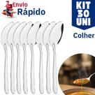 Kit 30 Colher de Mesa de Aço Inox Premium Talher Para Casas Restaurantes Bares Buffet Sopa