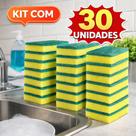 Kit 30 Esponja De Lavar Louça Bucha Para Pia Dupla Face