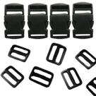 Kit 30 Fechos Engate Rápido 30mm Com 30 Reguladores Plástico