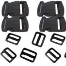 Kit 30 Fechos Engate Rápido 40mm Com 30 Reguladores Plástico