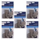 Kit 30 Feltros Autoadesivos Deslizantes Quadrado Para Proteção Dos Móveis Chão Parede Cadeira Cama Sofá Jogo 45x45mm Cinza