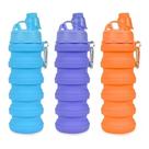 Kit 30 Garrafas Retrátil 500ml Silicone Esportivo Agua