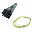 Kit 30 Haste Bambu 70cm E 10 Metros De Amarril Para Tutorar Plantas Estacas Sustentação Para Flores Orquídeas