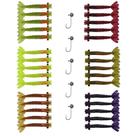 Kit 30 Isca Camarão Artificial Para Robalo Tucunaré Corvina