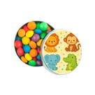 Kit 30 Latinhas Lembrancinhas Animais Coloridos Cor: Prateado