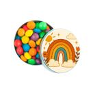 Kit 30 Latinhas Lembrancinhas Arco-íris Boho Cor: Prateado
