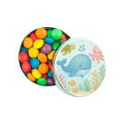 Kit 30 Latinhas Lembrancinhas Baleia Aquarela Cor: Prateado