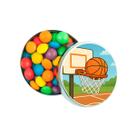 Kit 30 Latinhas Lembrancinhas Basquete Cor: Prateado
