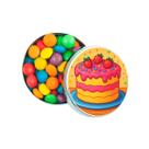 Kit 30 Latinhas Lembrancinhas Bolo Confeitado Cor: Prateado Kit 30 Latinhas Lembrancinhas Bolo Confeitado Cor: Prateado