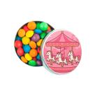 Kit 30 Latinhas Lembrancinhas Carrossel Rosa Cor: Prateado