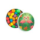 Kit 30 Latinhas Lembrancinhas Flamingo Aquarela Cor: Prateado