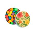 Kit 30 Latinhas Lembrancinhas Flores Tropicais Cor: Prateado