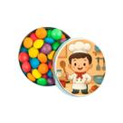 Kit 30 Latinhas Lembrancinhas Mini Chefe Menino Cor: Prateado