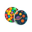 Kit 30 Latinhas Lembrancinhas Planetas Coloridos Cor: Prateado