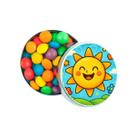 Kit 30 Latinhas Lembrancinhas Sol Sorridente Cor: Prateado Kit 30 Latinhas Lembrancinhas Sol Sorridente Cor: Prateado