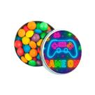 Kit 30 Latinhas Lembrancinhas Video Game Neon Cor: Prateado
