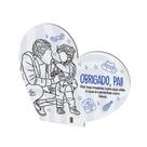 Kit 30 Lembrancinhas Coração MDF Celebração Dia dos Pais Especial