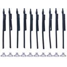 Kit 30 Mini Haste Suporte Preto P/Bandeira Brasil C/Ventosa