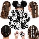 Kit 30 Mini Xuxinha De Cabelo branco e preto mini rabico