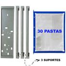 KIT 30 pastas azul + 3 suporte Isoflex Original