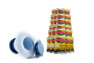 Kit 30 Pastilhas De Cloro HCL 200g Com 1 Clorador Flutuante Para Piscinas